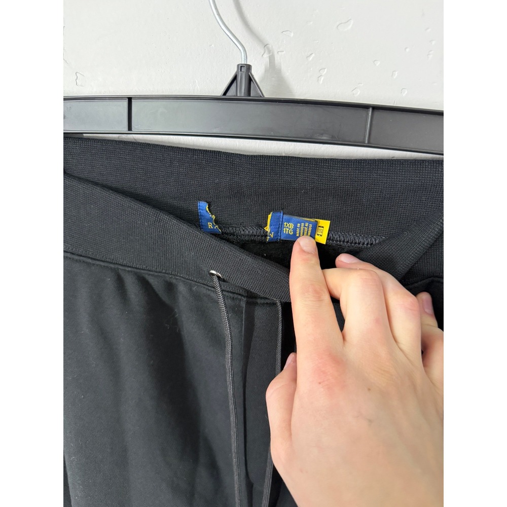 Polo Ralph Lauren Mens Black/Yellow Colorblock Logo Double Knit Jogger Pant 1XB - Picture 4 of 8